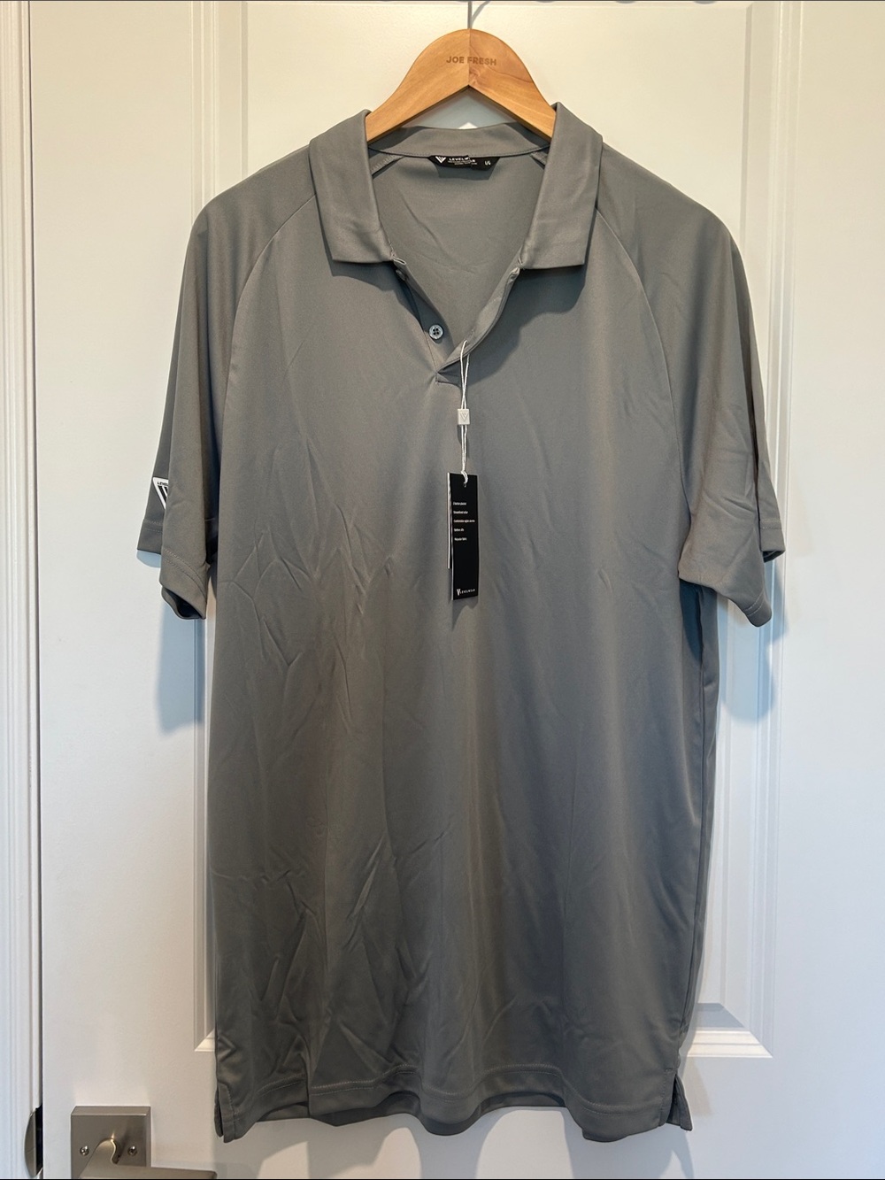 Men's Levelwear Gray Polo Shirt - Performance Short Sleeve